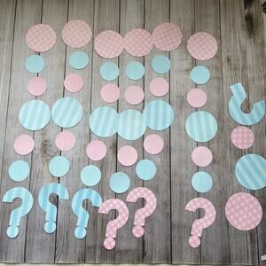 Lot of Gender Reveal Decorations - Left over from a party